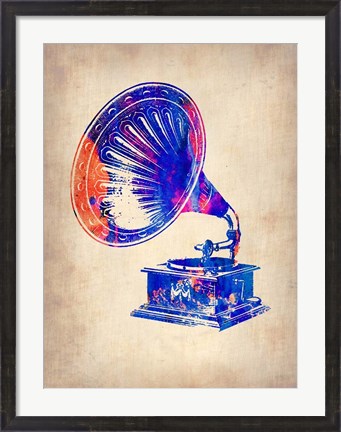 Framed Gramophone 2 Print