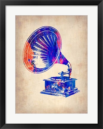 Framed Gramophone 2 Print