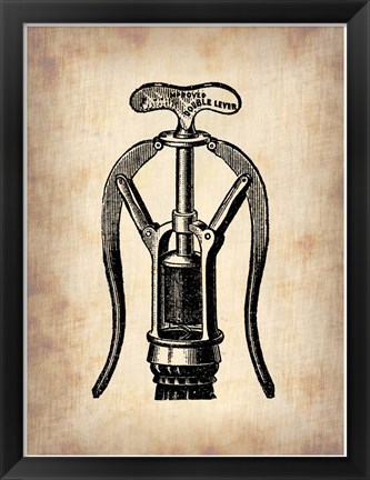 Framed Vintage Wine Opener 1 Print