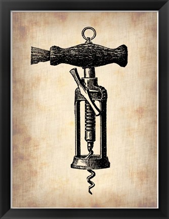 Framed Vintage Wine Opener 4 Print