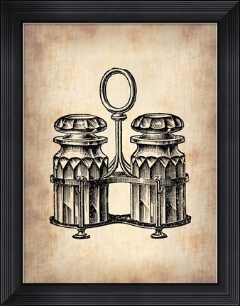 Framed Vintage Salt and Pepper Print