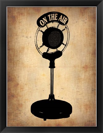 Framed Vintage Radio Microphone Print