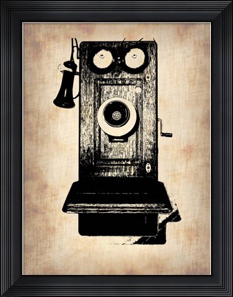Framed Vintage Phone 1 Print