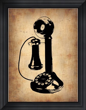 Framed Vintage Phone 2 Print