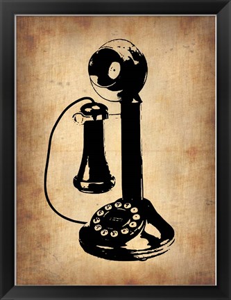 Framed Vintage Phone 2 Print