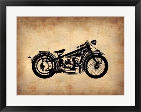 Framed Vintage Motorcycle 1 Print