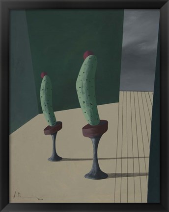 Framed Mr. and Ms. Cucumber Print