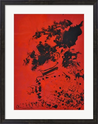 Framed Red Red and Black Print
