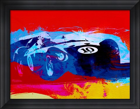 Framed Maserati on the Race Track 1 Print