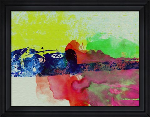 Framed Maserati on the Race Track 2 Print
