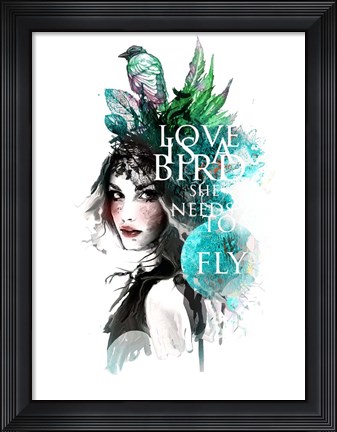 Framed Love Bird Print