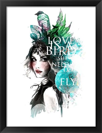 Framed Love Bird Print