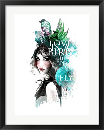 Framed Love Bird Print