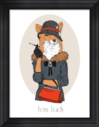 Framed Foxy Lady Print