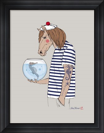 Framed Horse Sailor Print
