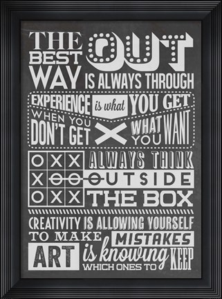 Framed Creativity Set Black Print