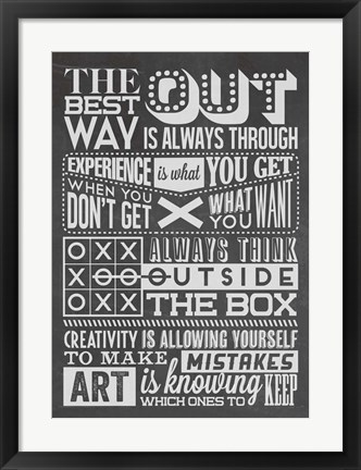 Framed Creativity Set Black Print