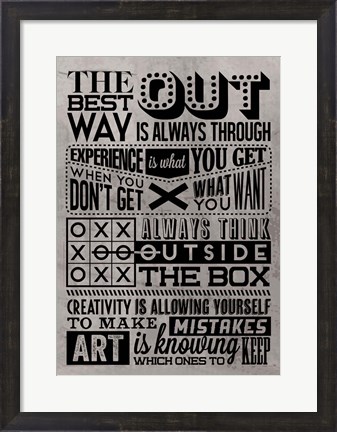 Framed Creativity Set Grey Print