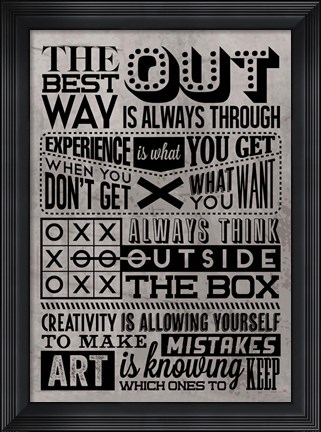 Framed Creativity Set Grey Print