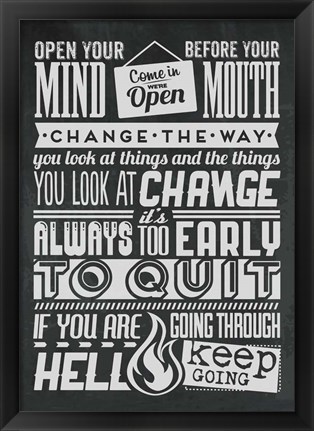 Framed Change Set Grey Print