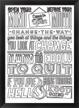 Framed Change Set Black Print