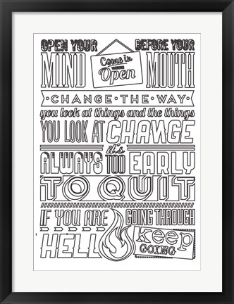 Framed Change Set Black Print