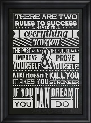 Framed Success Set Black Print