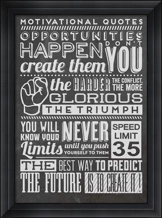 Framed Opportunity Set Black Print