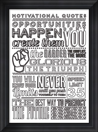 Framed Opportunity Set White Print