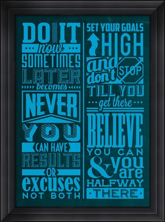 Framed Motivation Set Blue Print