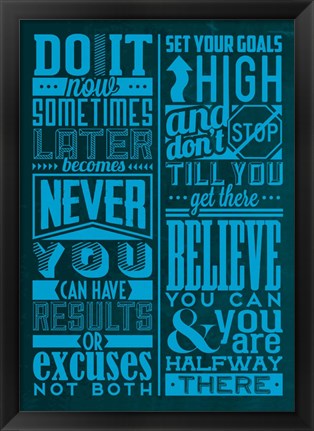 Framed Motivation Set Blue Print