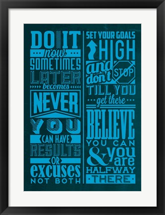 Framed Motivation Set Blue Print