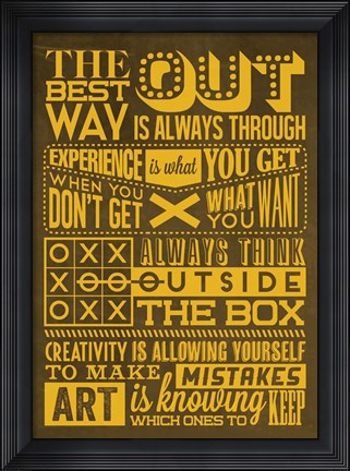 Framed Creative Set Yellow Print
