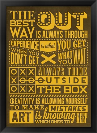 Framed Creative Set Yellow Print