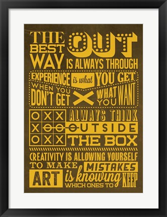 Framed Creative Set Yellow Print