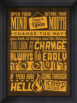 Framed Action Set Yellow Print