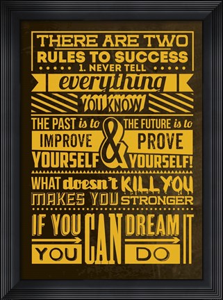 Framed Success Set Yellow Print