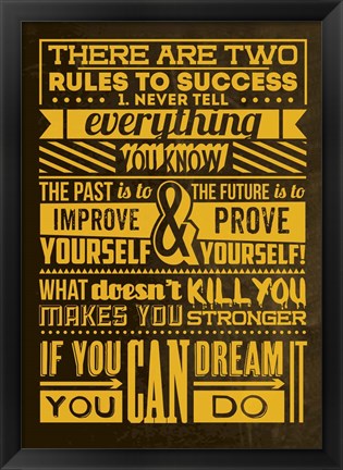 Framed Success Set Yellow Print