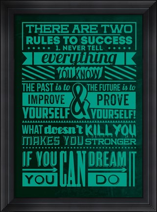 Framed Success Set Green Print
