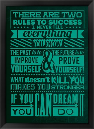 Framed Success Set Green Print