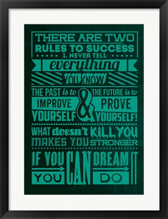 Framed Success Set Green Print