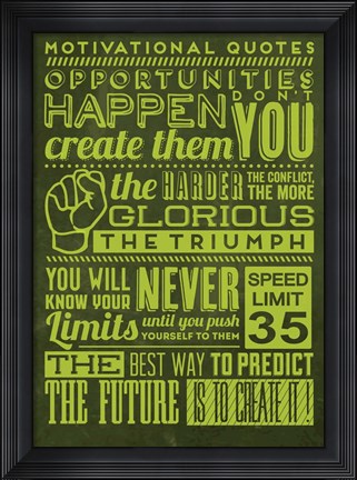 Framed Opportunities Set Yellow Print