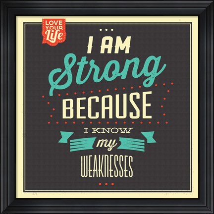 Framed I&#39;m Strong Print