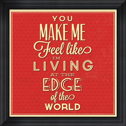 Framed Living At The Edge Print