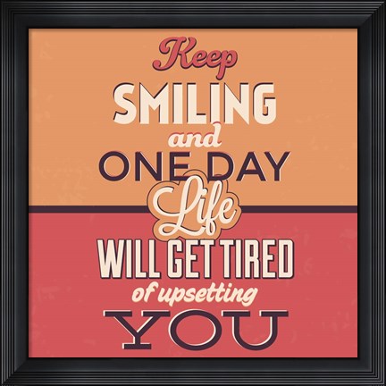 Framed Keep Smiling Print