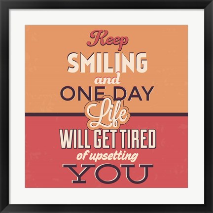 Framed Keep Smiling Print