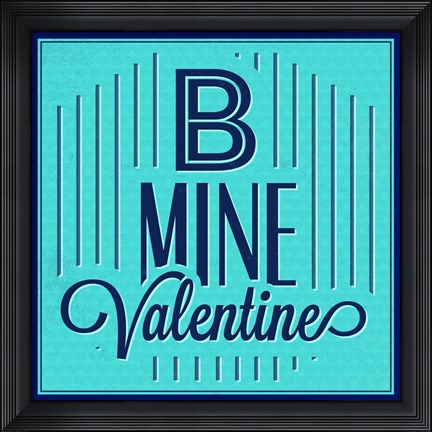 Framed B Mine Valentine 1 Print