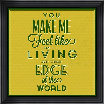 Framed Living At The Edge 1 Print