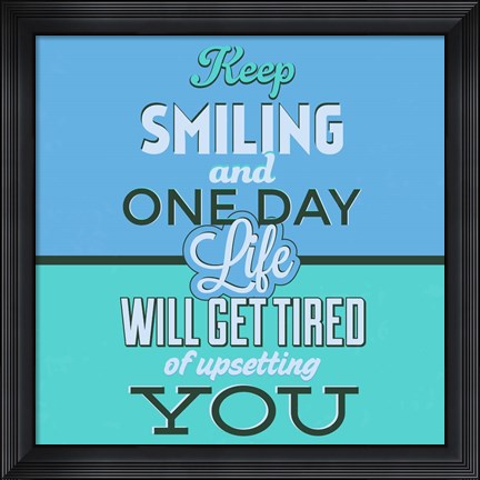 Framed Keep Smiling 1 Print