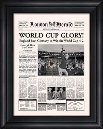 Framed 1966 World Cup Print